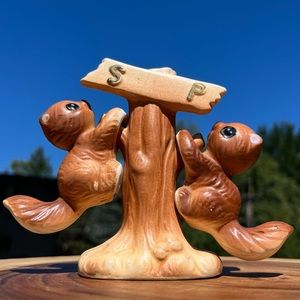 Vintage 1960s Squirrel Salt and Pepper Shakers